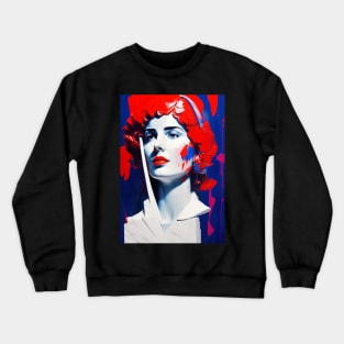 Blue & Red Lady #1 Crewneck Sweatshirt